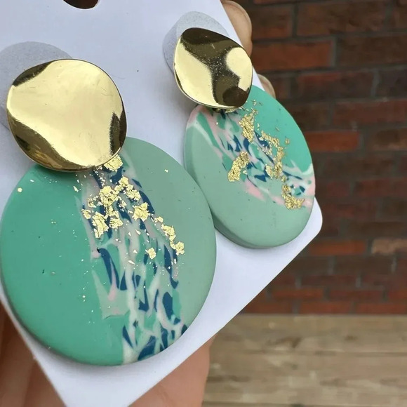 Free People Marble Light Blue Earrings - Picture 4 of 6